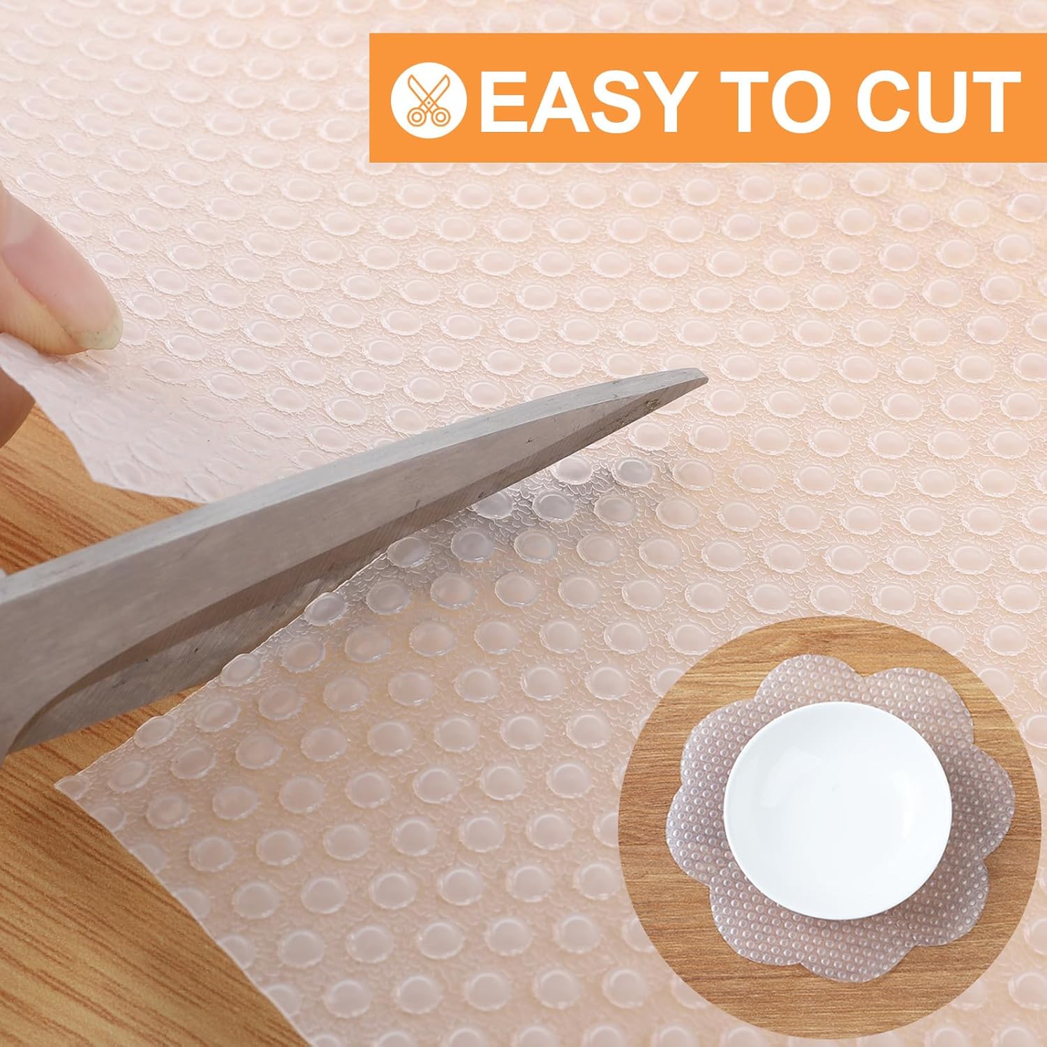 Thumbnail 5 de FLPMIX 24-inch Clear Waterproof Shelf Liner (EVA) — Non-Adhesive Drawer & Under-Sink Mat