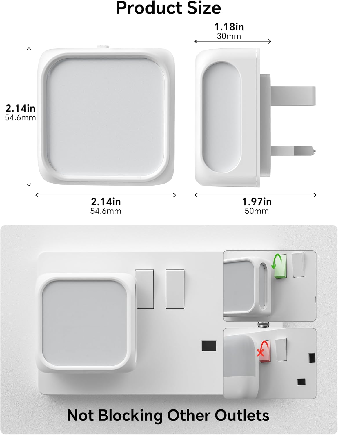 Thumbnail 4 de PURSNIC Night Light Plug‑in Wall 3000K LED 🌙