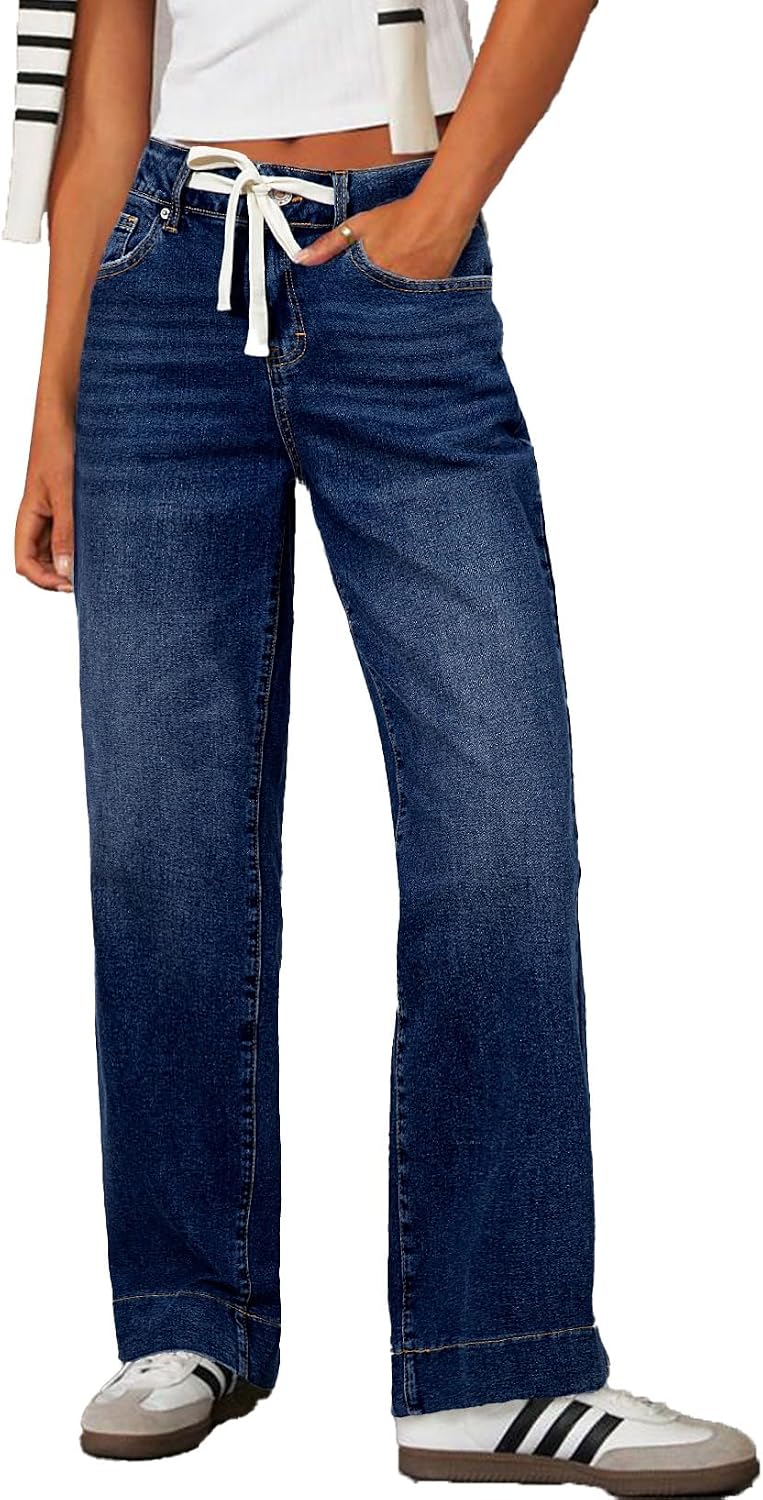Detalle de Sidefeel Wide Leg Jeans High Waisted 1️⃣