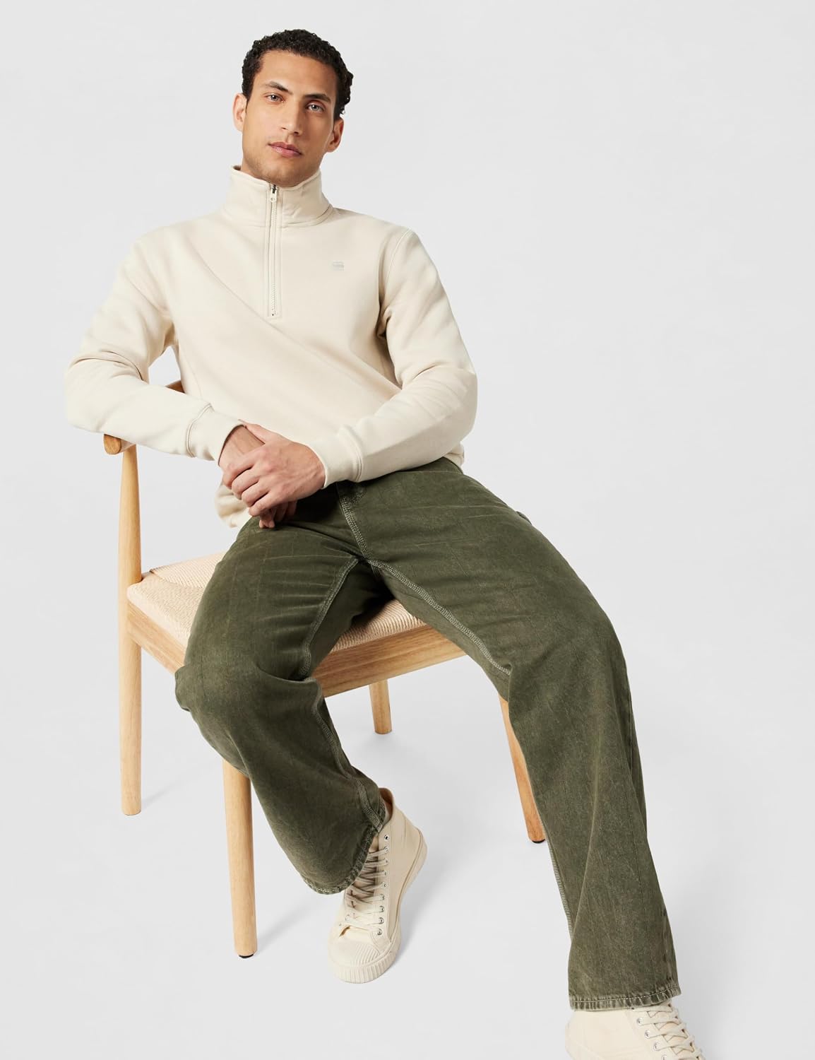 Detalle 2 de G-Star Premium Core Half Zip Sweater Maglia di Tuta Uomo