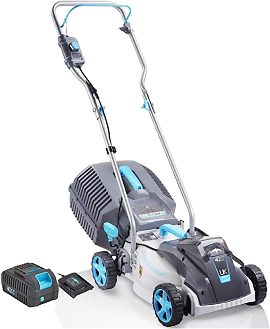 Detalle de Swift 40V Cordless Lawnmower (Brushless) – 32cm cutting width, 30L grass box, 1x 2.0Ah battery & charger