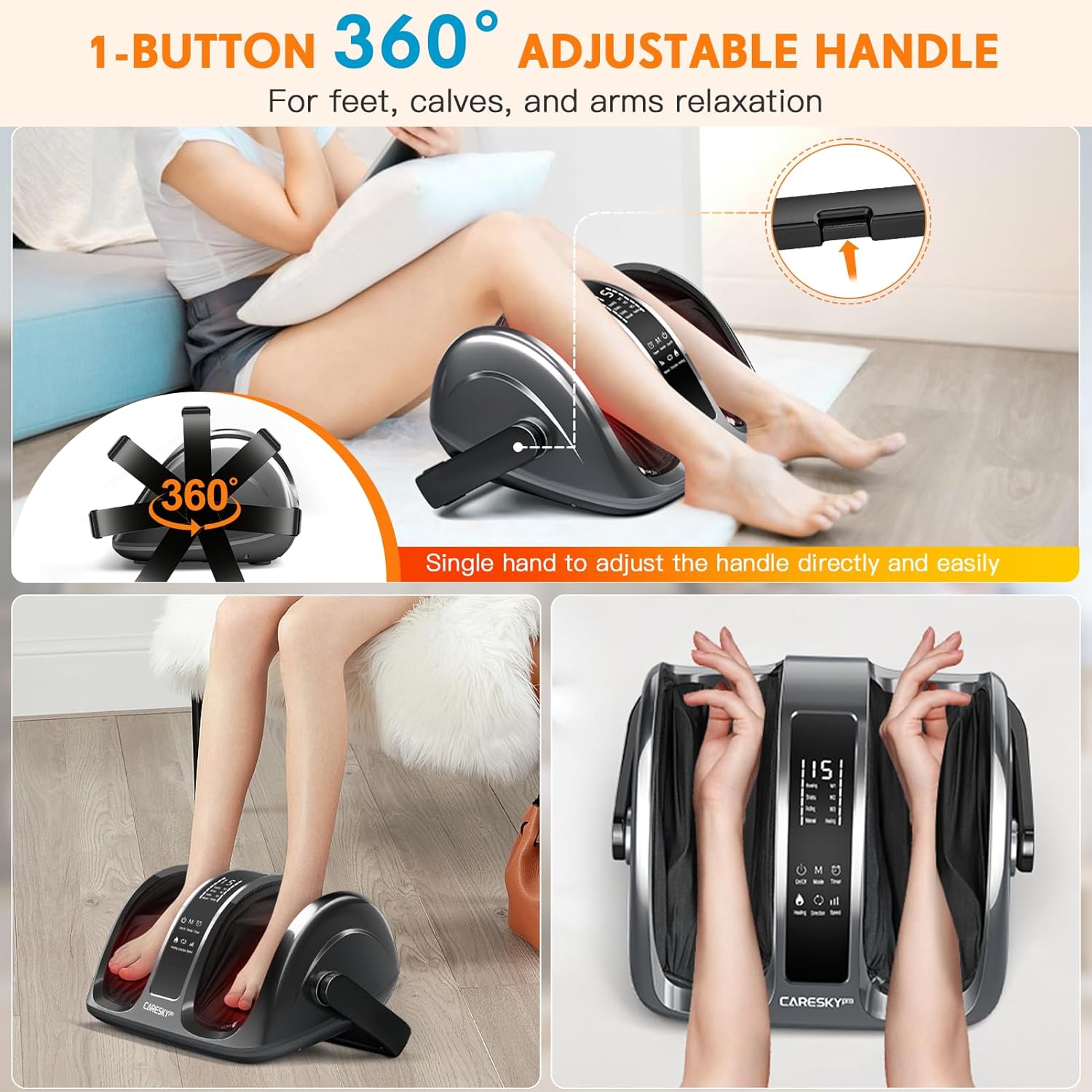 Thumbnail 5 de CARESKYpro Shiatsu Foot Massager with Heat, 3-Heating ⚙