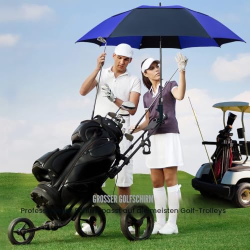 Thumbnail 6 de ZOMAKE Großes Sturmfest XXL Regenschirm – Automatischer Golf-Schirm für 2 Personen, Dunkelblau