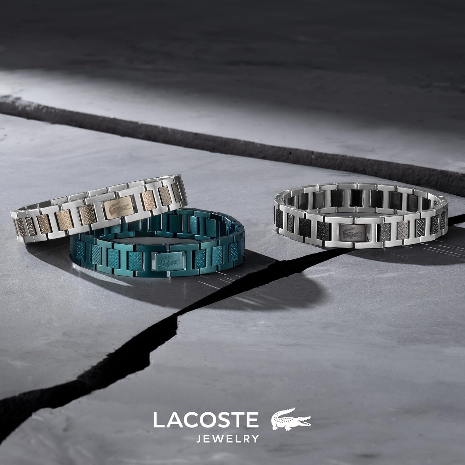 Thumbnail 4 de Lacoste Metropole Armband mit Knebelverschluss – zweifarbiges Edelstahldesign, 190 mm Innenlänge