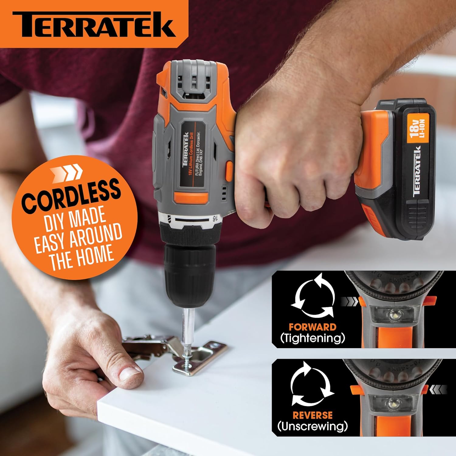 Detalle de Terratek 18V Cordless Drill Driver 1kg