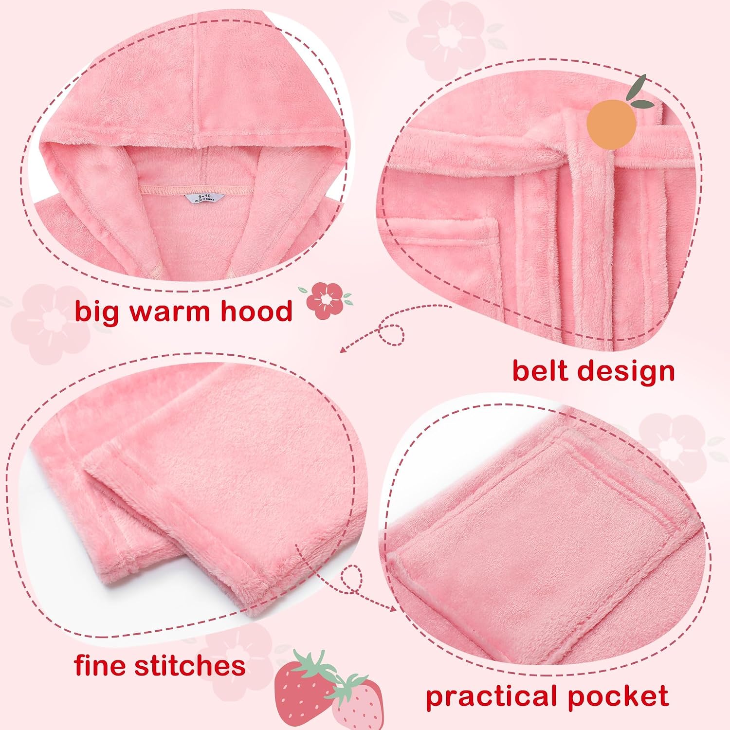 Detalle de V.&GRIN Girls' Fleece Robe