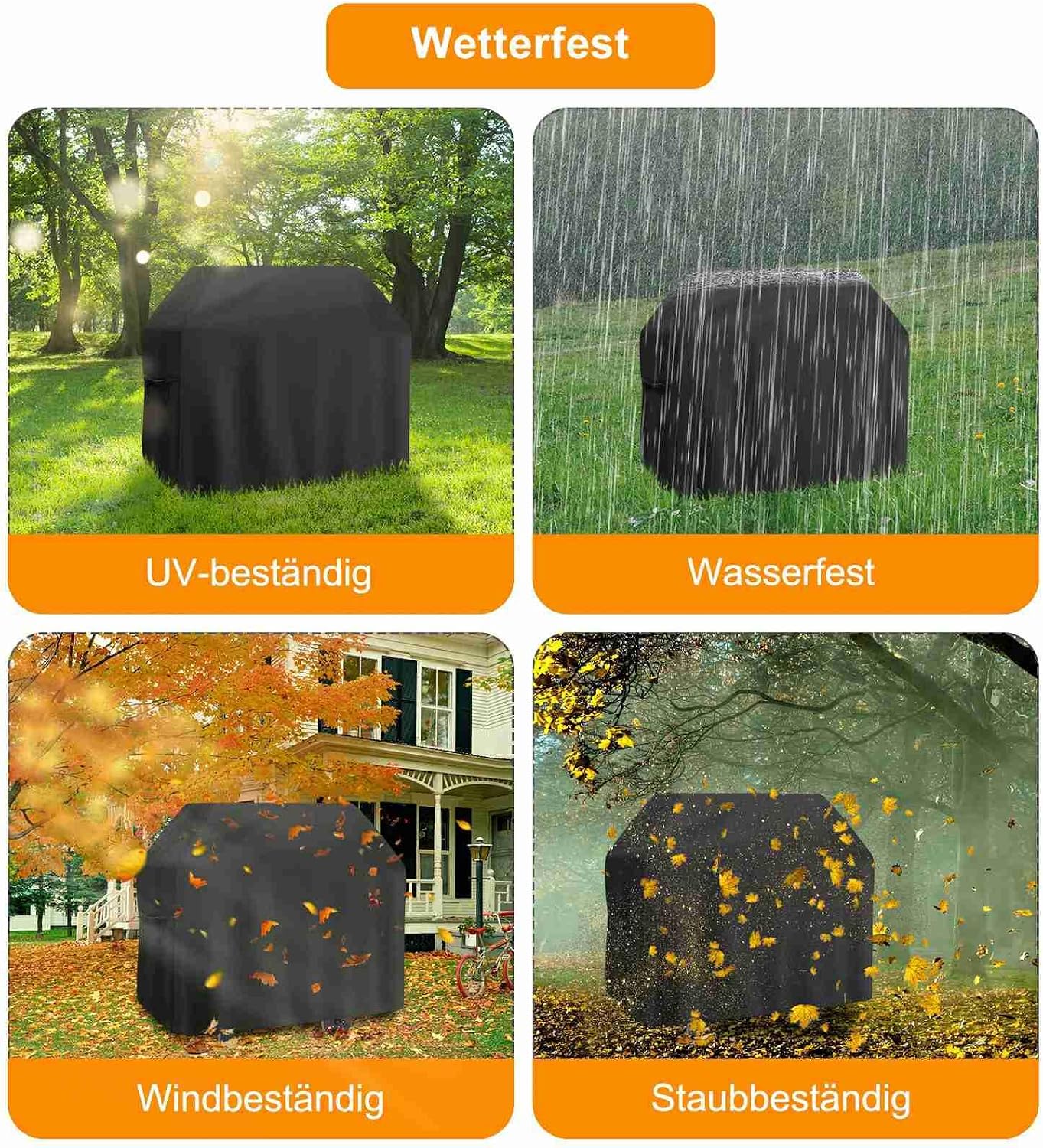 Detalle 2 de Gasgrill-Abdeckung für Enders Monroe PRO 3 SIK Turbo / Shadow – Groß (155 x 66 x 112 cm)