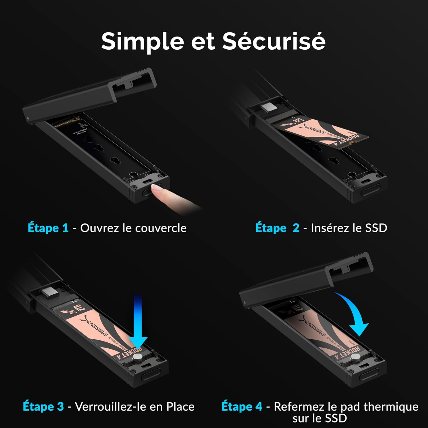 Thumbnail 5 de SABRENT EC-SNVE Boîtier NVMe M.2 10 Gbps