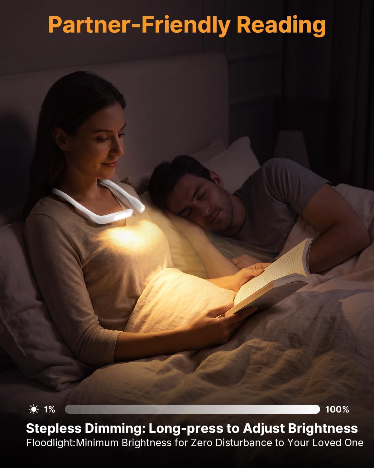 Detalle de EastPin Rechargeable Neck Light with Dual Lamps, 3 Color Modes and Dimming