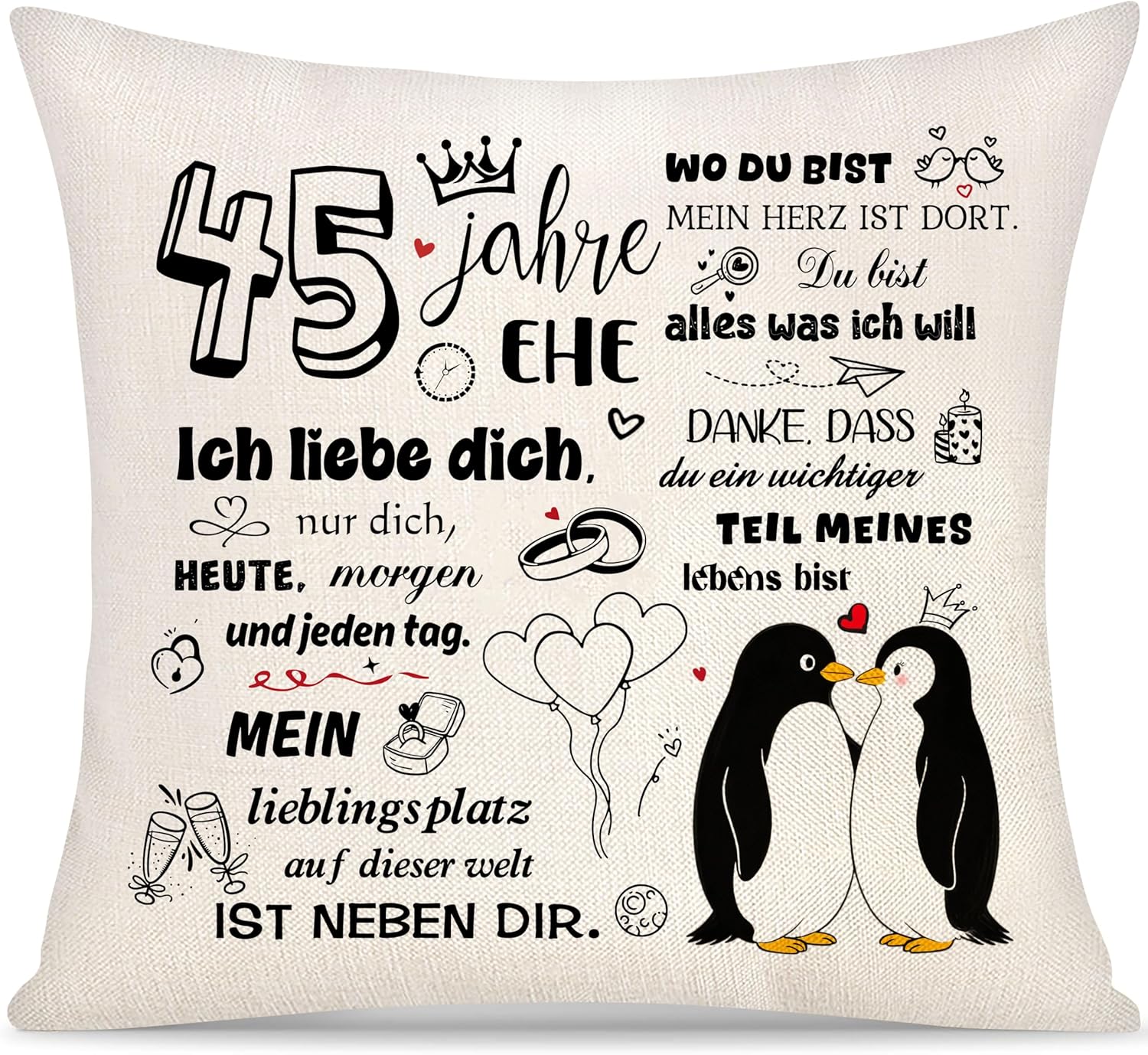 Thumbnail 5 de Yoskiasd 10 Jahre Geburtstag Kissenbezug (18 x 18 / 45 x 45 cm) – Geschenk zum 10. Geburtstag