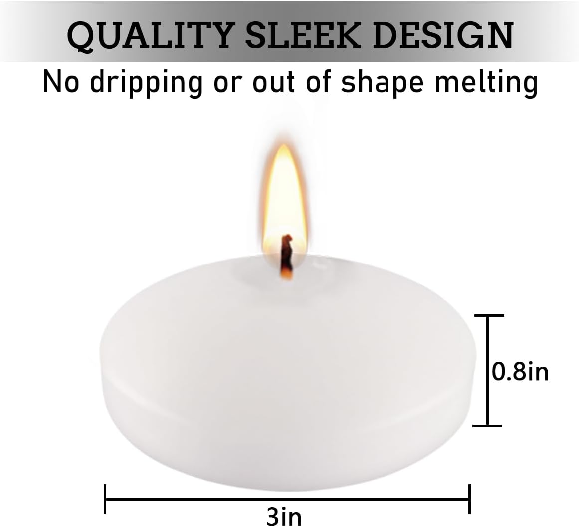 Thumbnail 1 de CLTNIKET fltc243 Floating Candles, 3-inch White, 8–10-Hour Burn