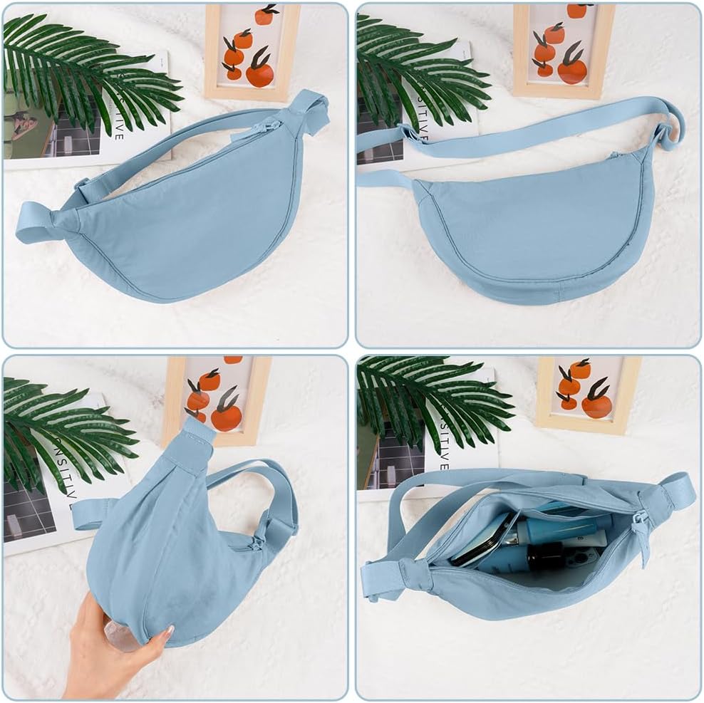 Thumbnail 1 de Aucuu Sac Bandoulière Croissant de Lune pour Femme – Crescent Bag en nylon, bandoulière réglable