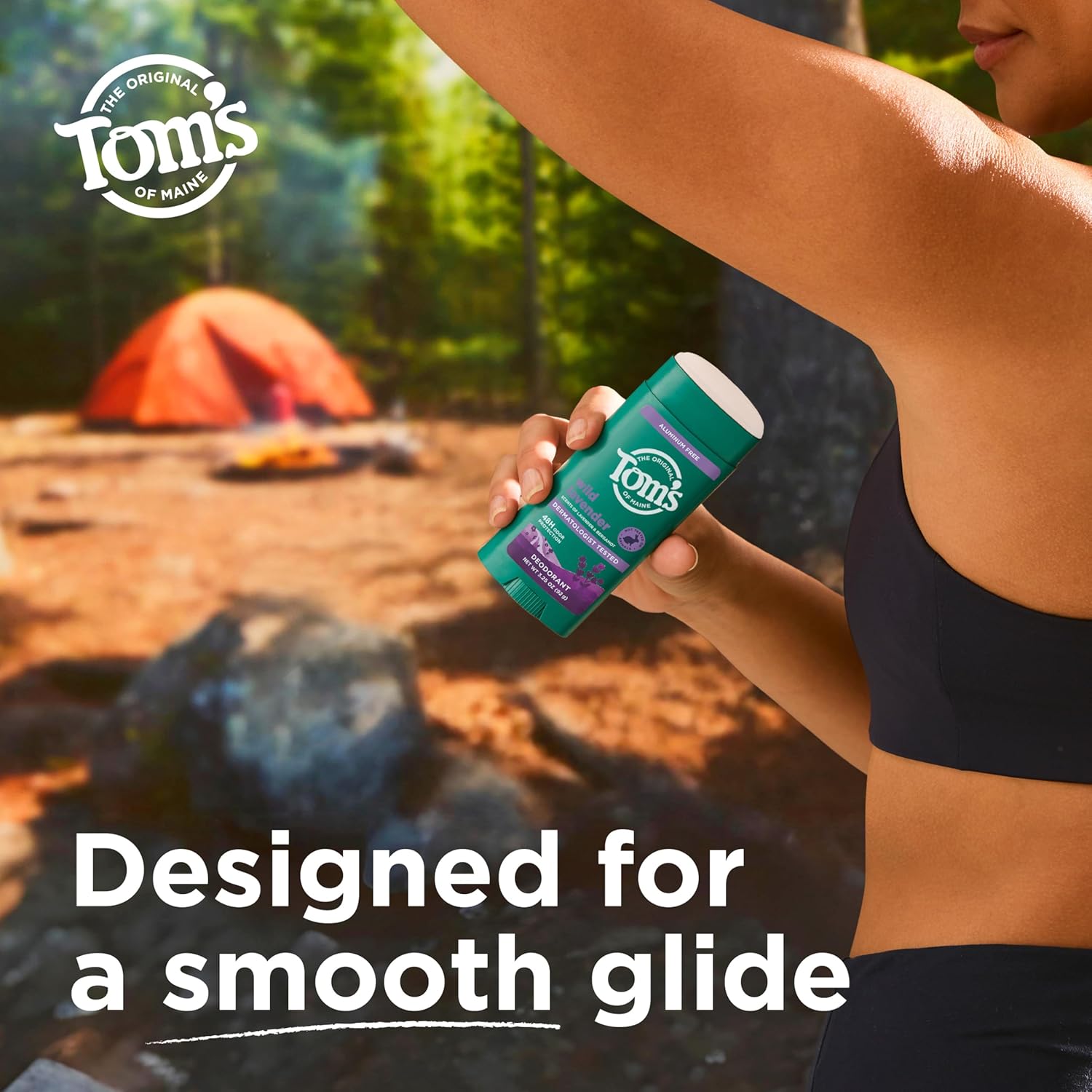 Detalle 2 de Tom’s of Maine Wild Lavender Aluminum-Free Natural Deodorant (2 Pack, 3.25 oz each) — 48-Hour Odor Protection