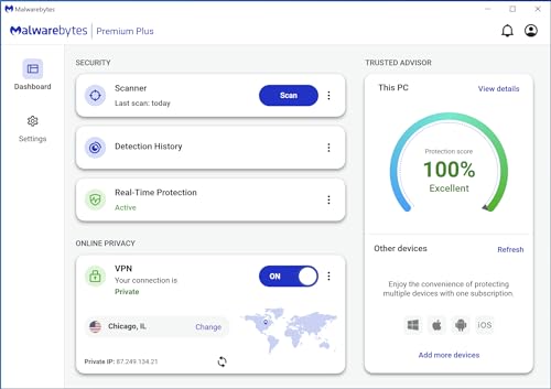Thumbnail 6 de Malwarebytes Premium + Privacy VPN for 4 Devices (12 Months) with Email Activation