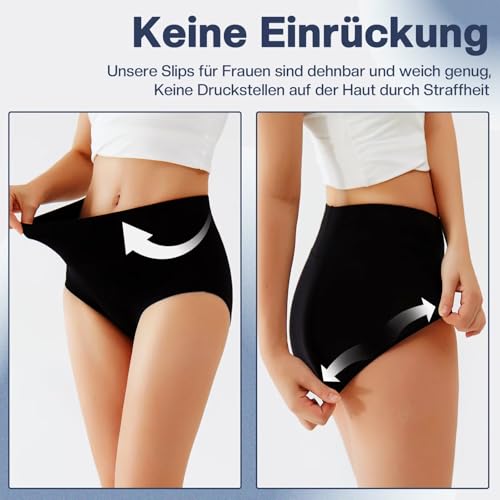 Detalle de TUUHAW High Waisted C Section Underwear for Women – Cotton, 5 Pack