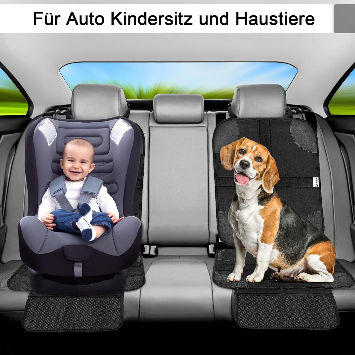 Detalle de Ezilif Kindersitzunterlage ISOFIX 49×62 cm