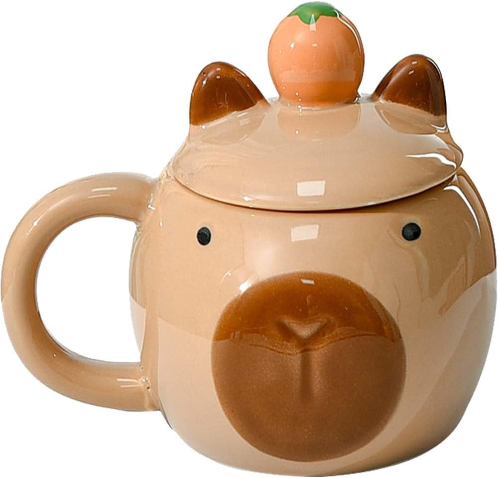 Detalle de ZONSUSE Schwarze Katzen Tasse – 3D-Katzenbecher, 380 ml, gelb