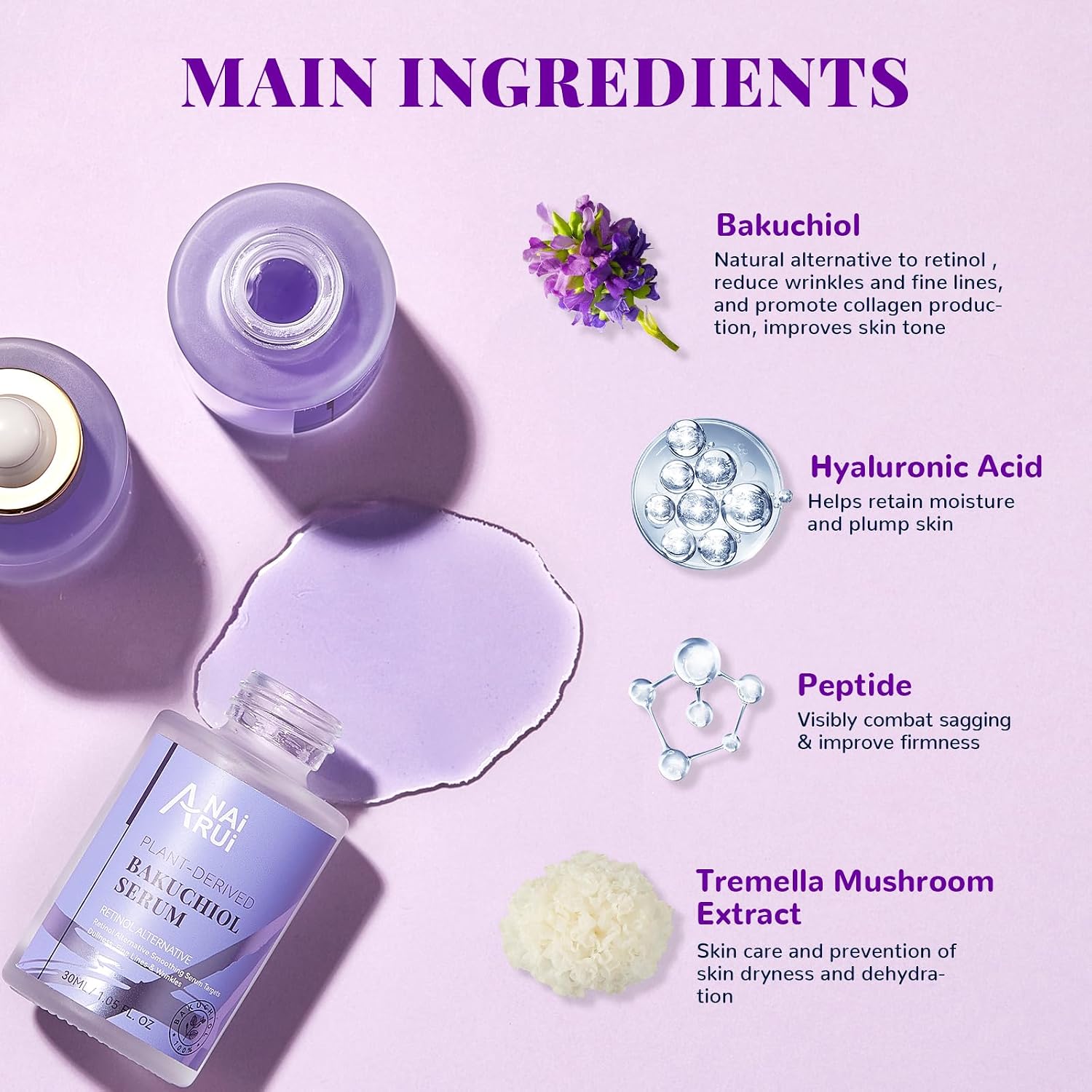 Detalle de Siero viso al bakuchiol 30 ml