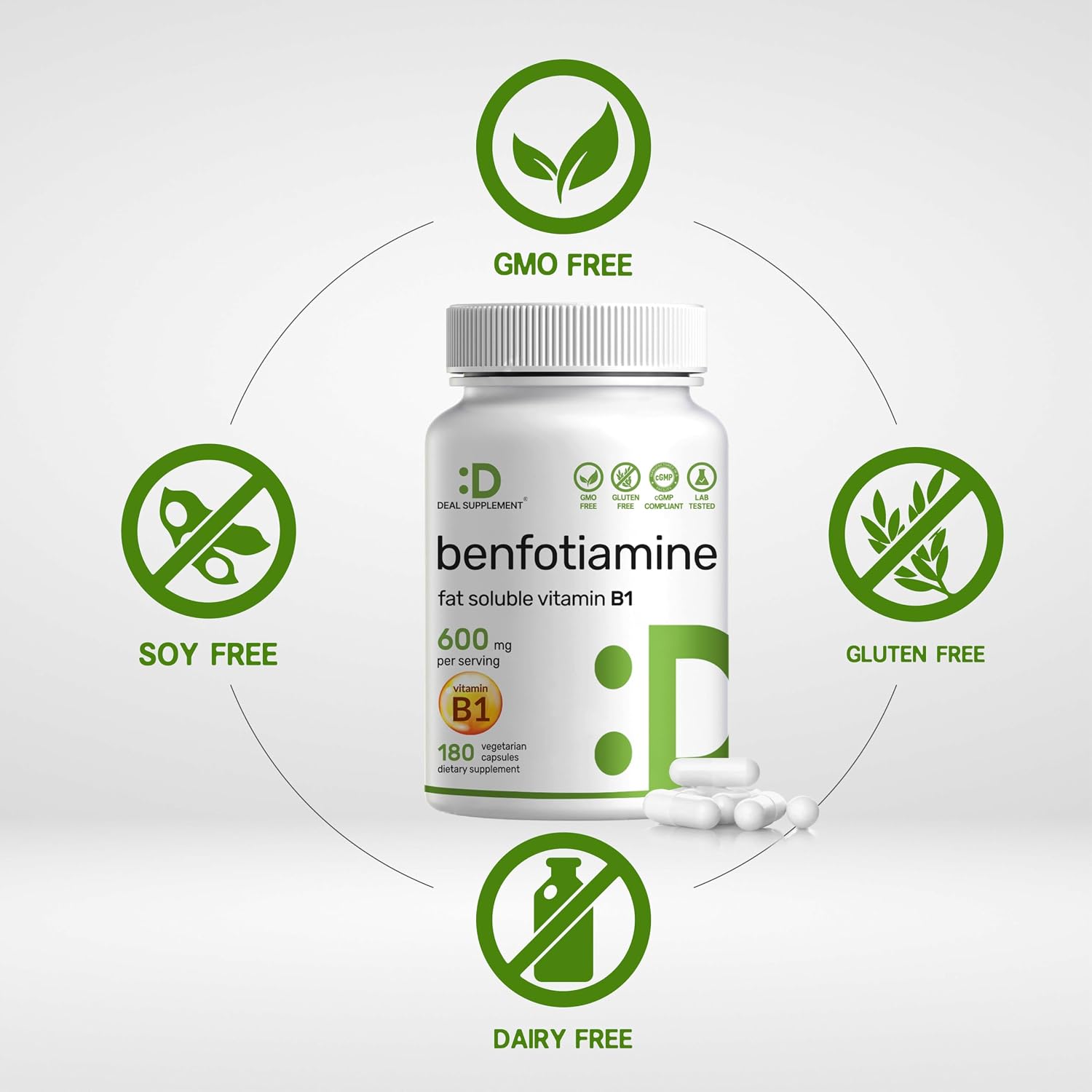 Thumbnail 3 de Benfotiamine Supplement 600 mg per Serving