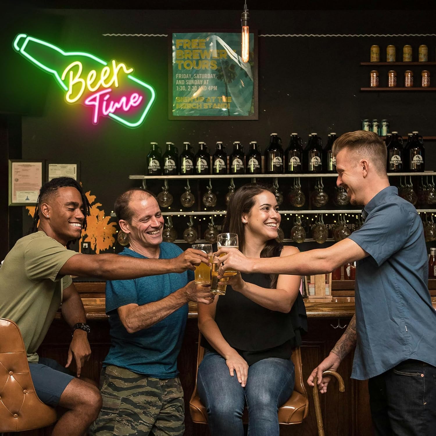 Thumbnail 1 de Kavaas Beer Time Neon Sign 16.9" x 7.6