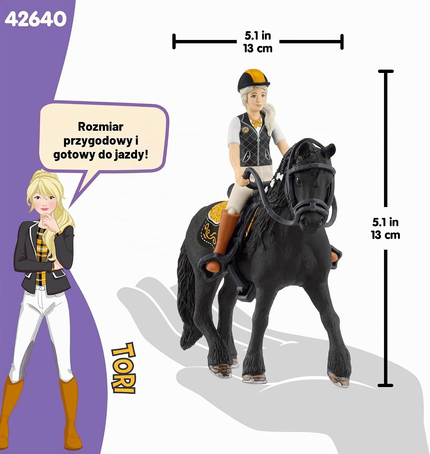 Thumbnail 6 de Schleich 42640 HORSE CLUB Tori i Princess – zestaw jeździecki z ruchomą figurką