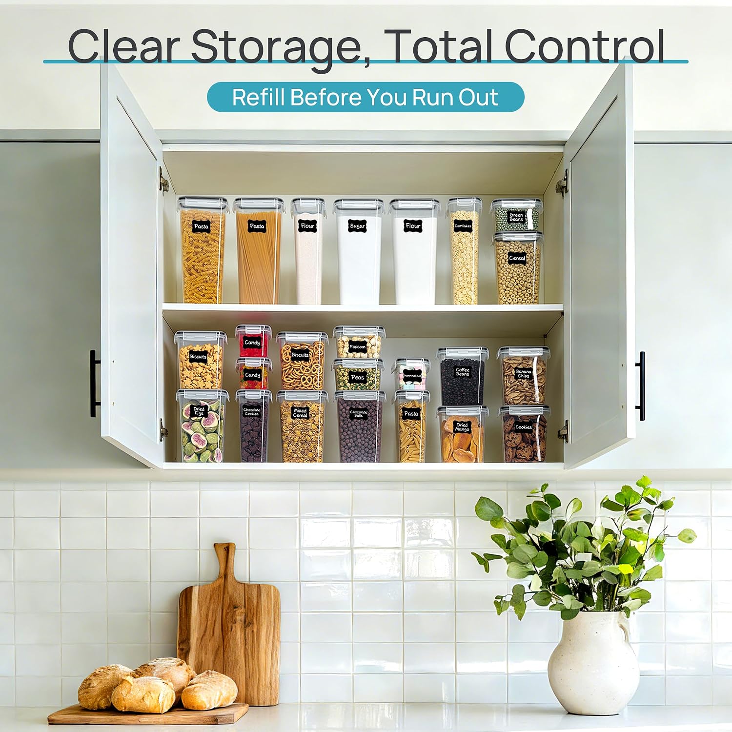 Thumbnail 6 de Vtopmart 24-Piece Airtight Food Storage Containers, 4 Sizes, Black