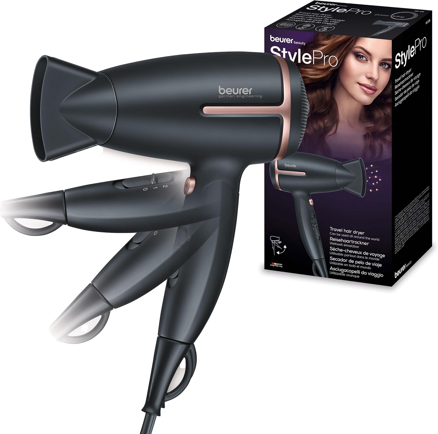 Detalle de Beurer HC 25 1600W travel hair dryer
