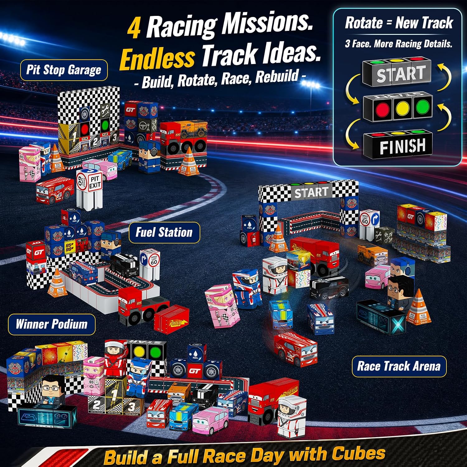 Thumbnail 5 de burgkidz Magnetic Building Blocks 48-piece Set