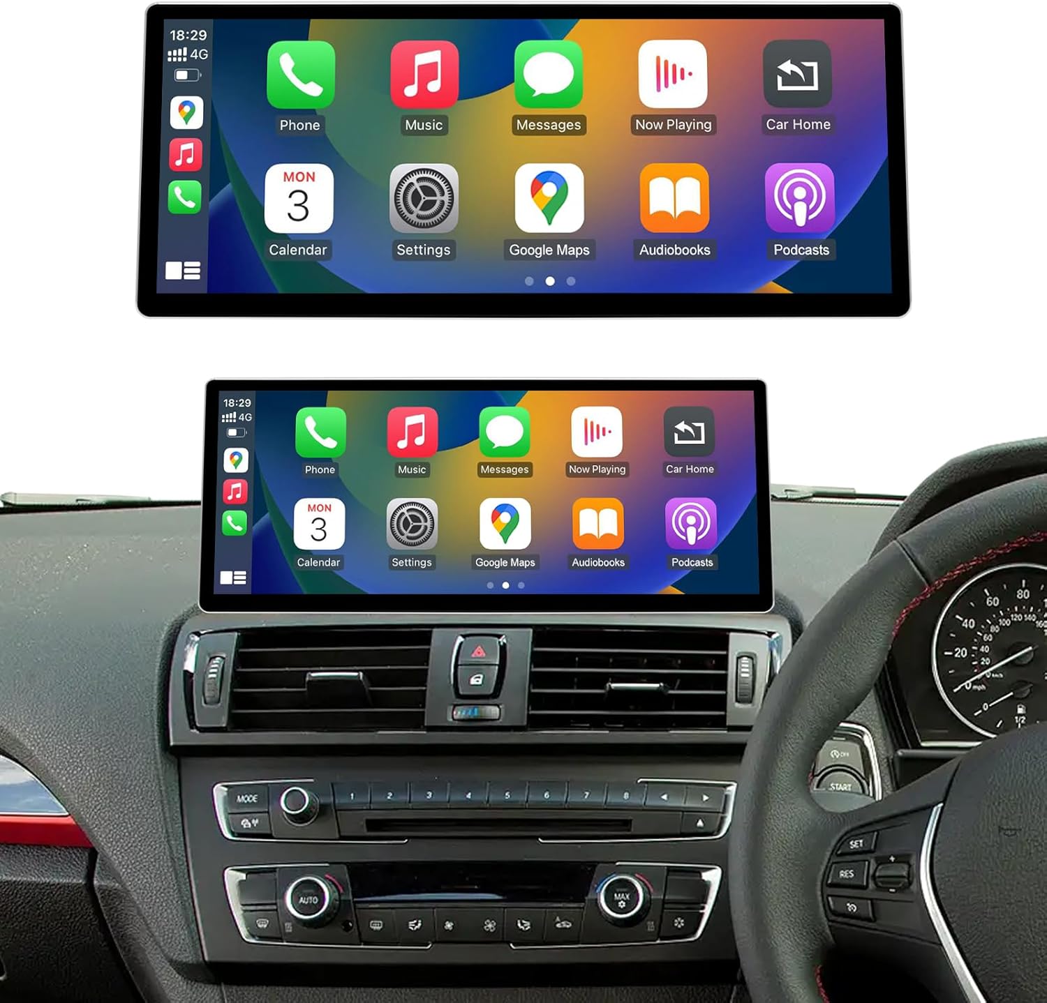 Detalle de Road Top 12.3 Inch Ultra-Narrow CarPlay Screen Upgrade for BMW 1 Series F20/F21 and 2 Series F22 (2013-2015)