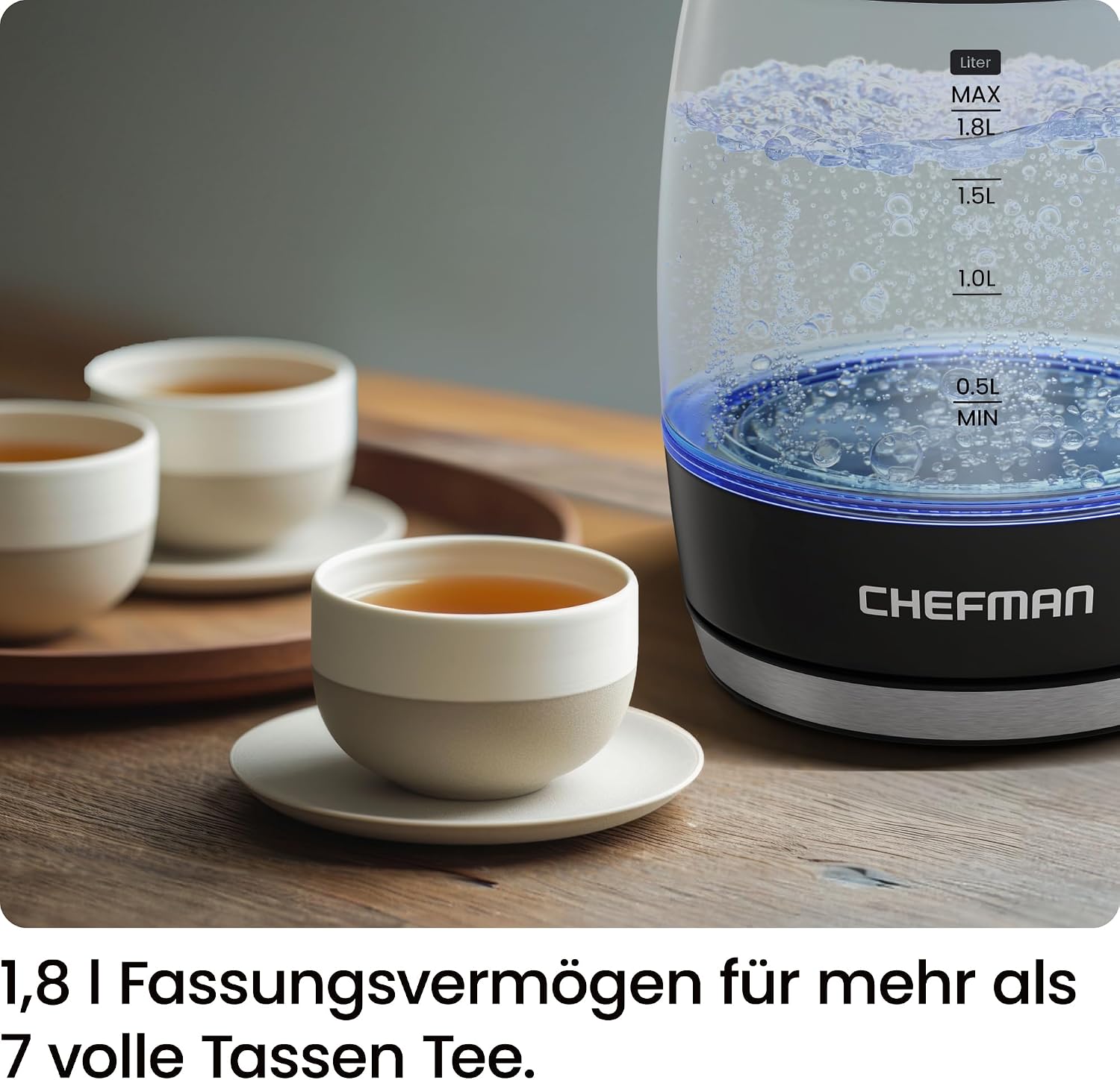 Detalle 2 de Chefman Elektrischer Wasserkocher 1,8 L 🫖