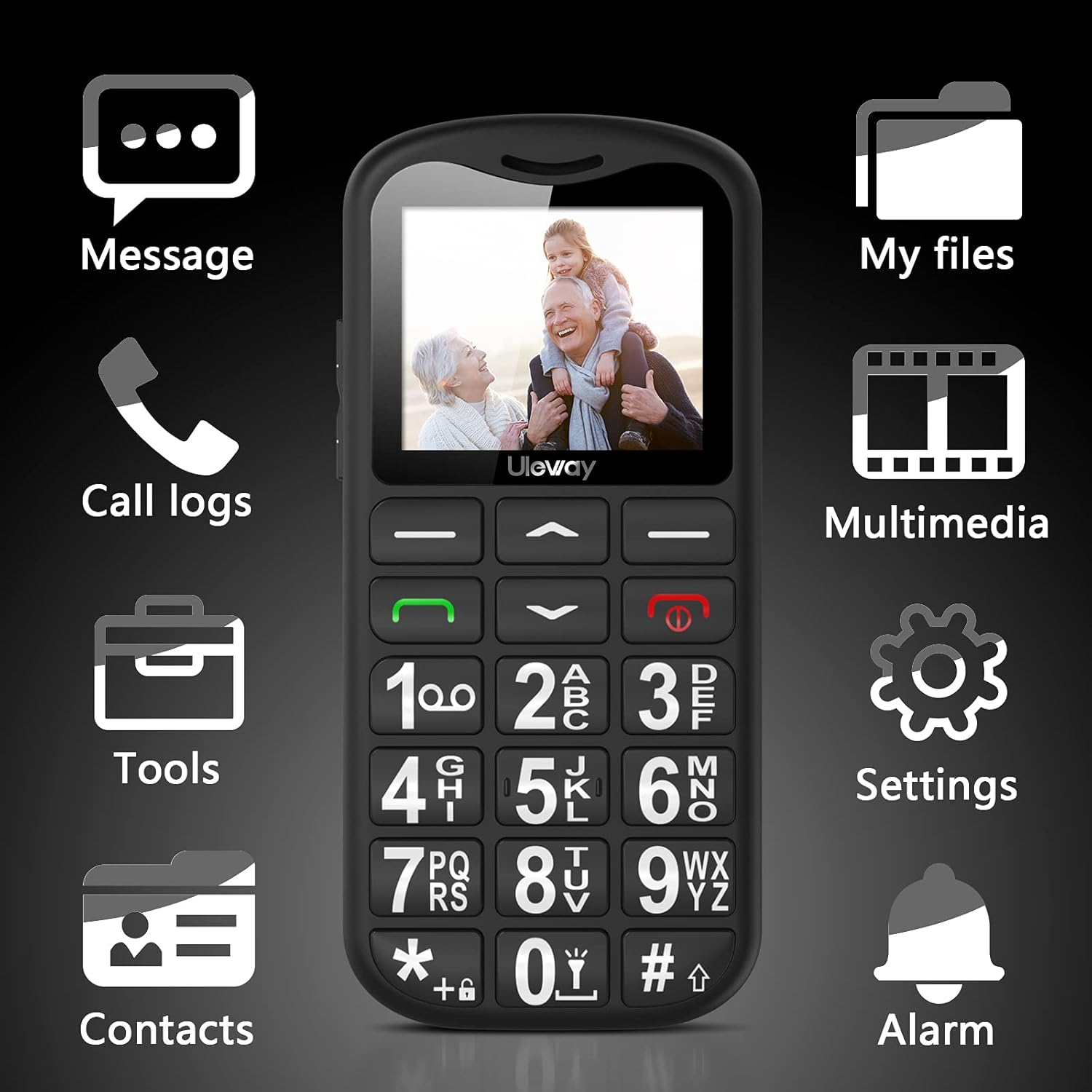 Detalle de ukuu Big Button Mobile Phone 800mAh