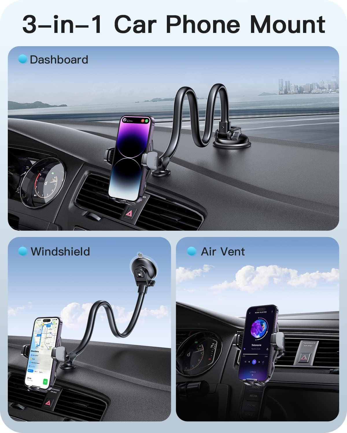 Thumbnail 6 de APPS2Car Gooseneck Truck Phone Holder 33cm