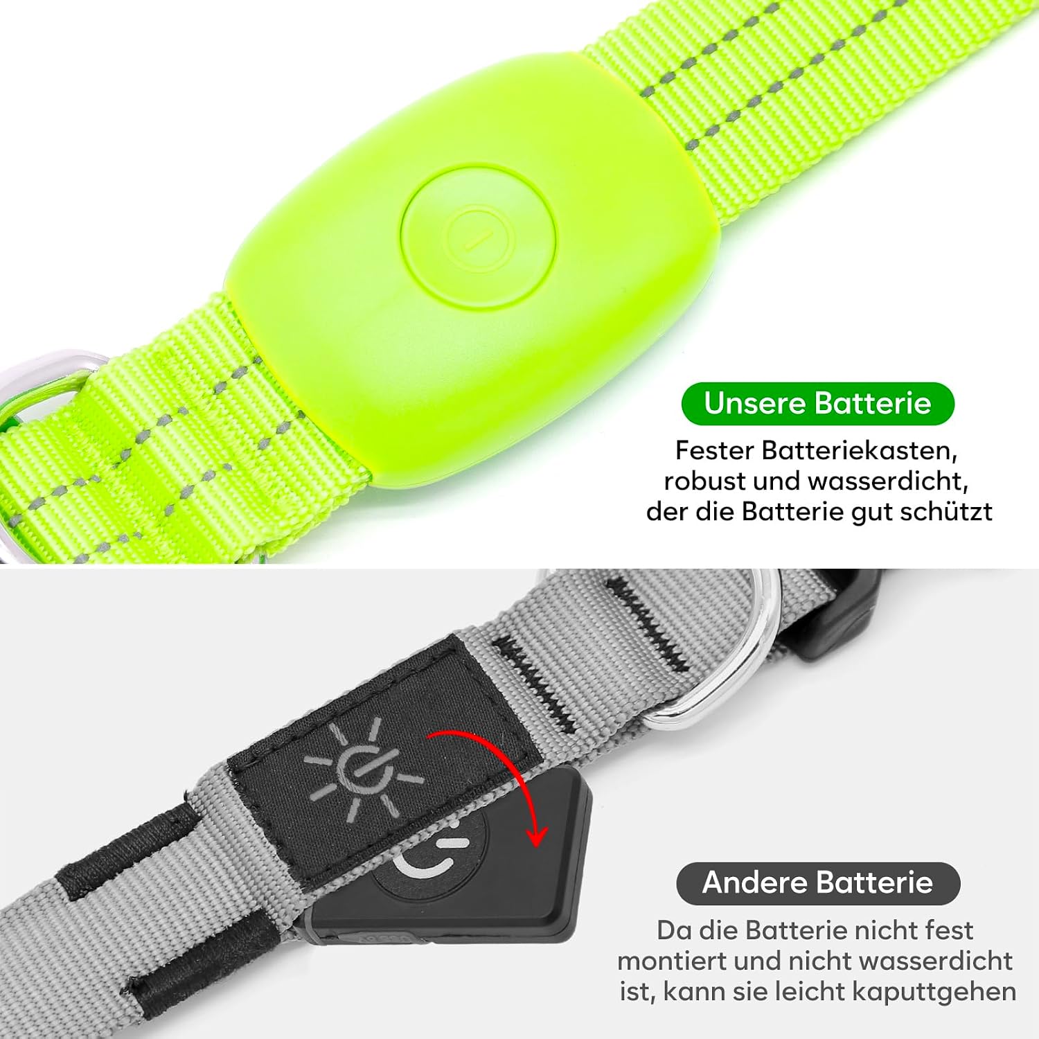 Detalle de PZRLit LED Hundehalsband – Leuchthalsband Hund Verstellbar, Reflektierendes & Wasserdichtes Hundehalsband, USB Aufladbares Sicherheitshalsband für Kleine Mittel Große Hunde, Halsbänder
PZRLit LED Hundehalsband – Leuchthalsband Hund V…