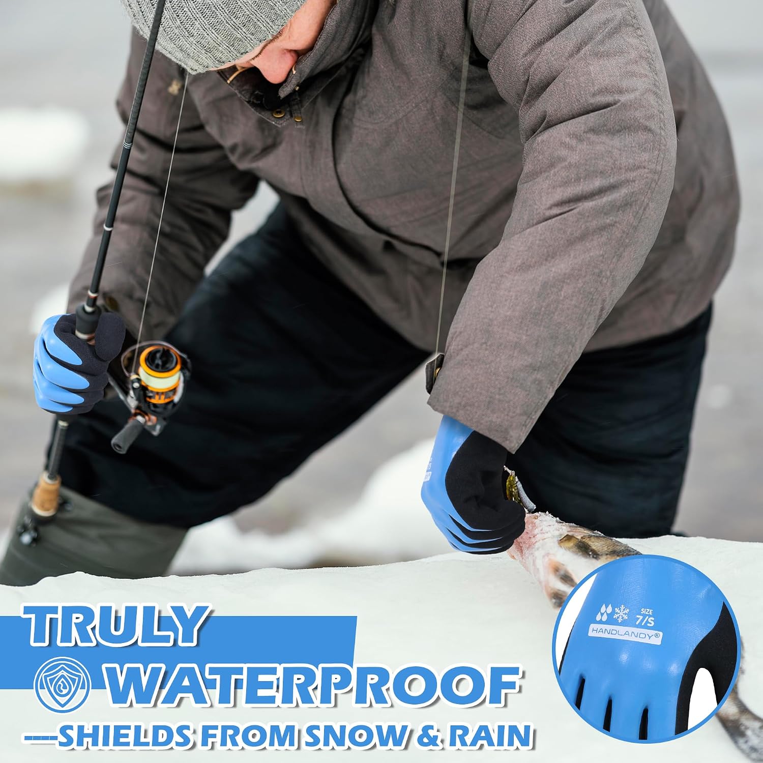 Detalle 2 de HANDLANDY HLDD Waterproof Work Gloves