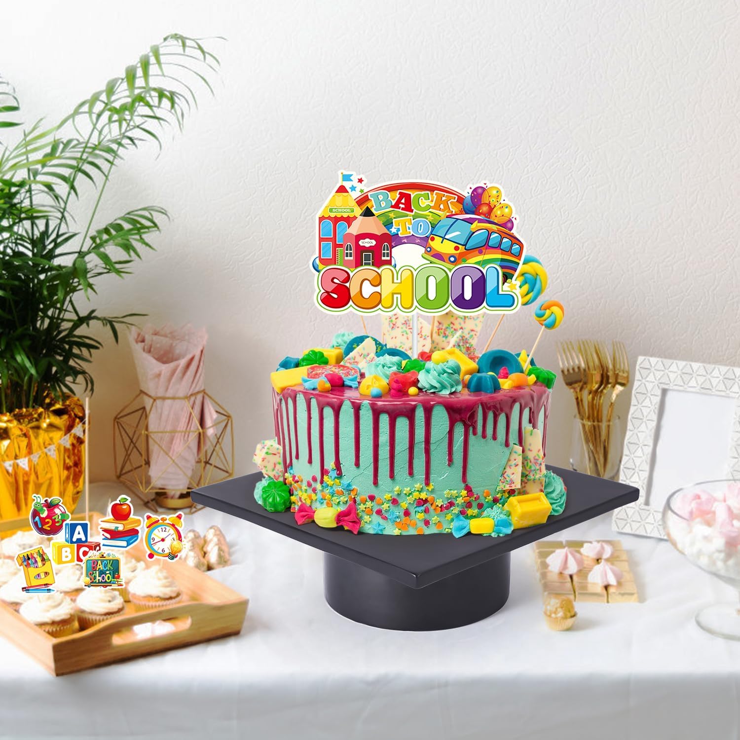 Detalle 2 de Back to School Cupcake Toppers Decorations – VARACL 32PCS