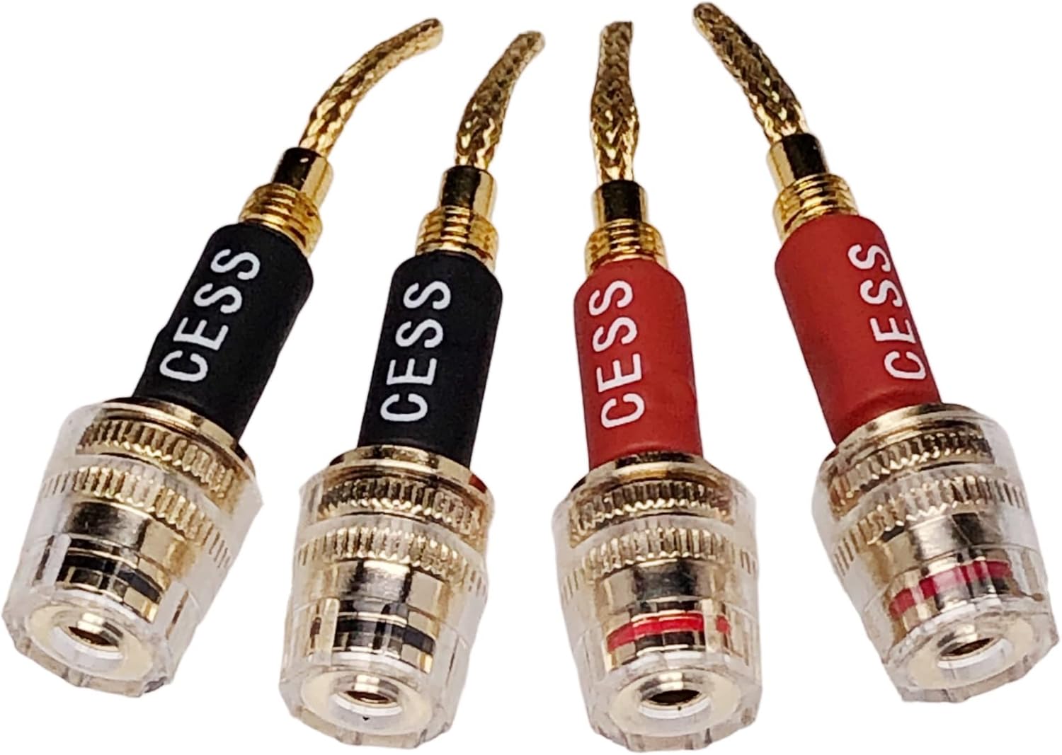 Detalle de CNCESS 編組ピンバナナプラグ用4mmメスバナナジャック変換アダプター 4個入り