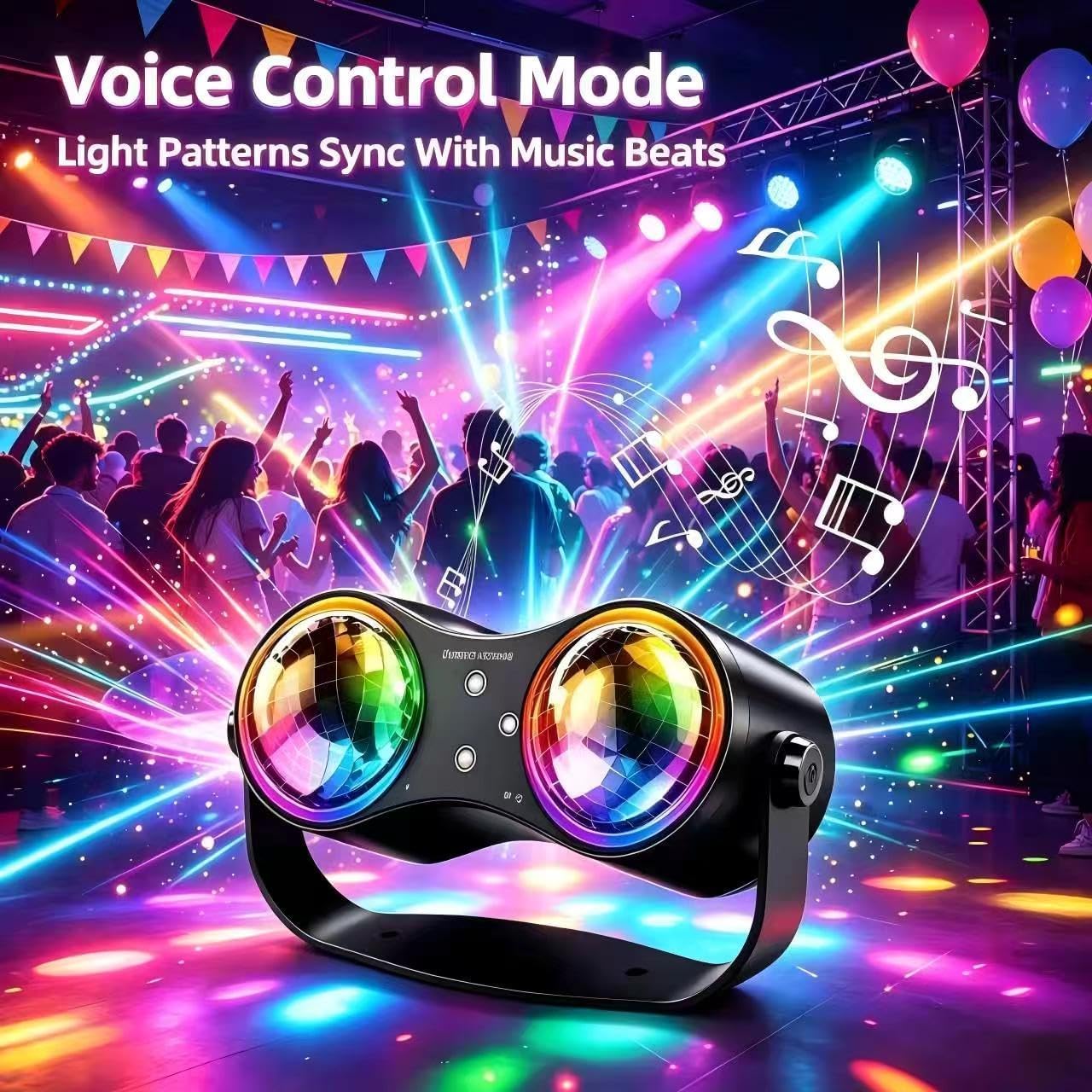 Detalle de Mslitely EMS-77 Party Light with 24 LED Modes, Strobe and Ocean Star Projection