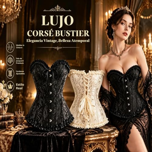 Detalle 2 de riou corsé de mujer de brocado