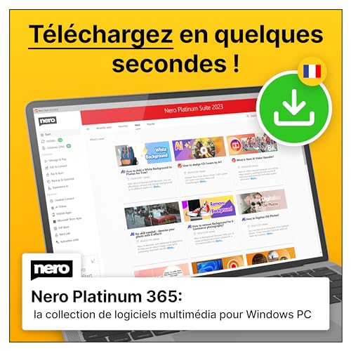 Nero Platinum 365 – Suite complète Photo/Vidéo/Musique avec sauvegarde, montage et optimisation PC