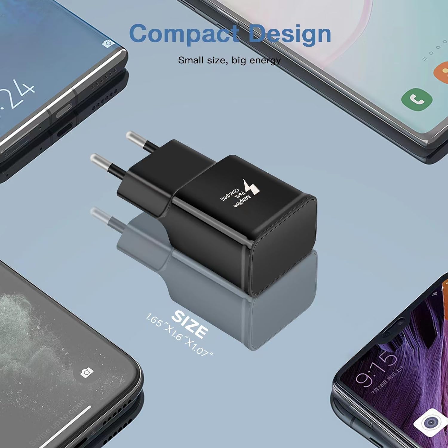 Thumbnail 3 de Caricatore USB Ricarica Rapida da 15W per Samsung Galaxy e altri dispositivi USB‑C con cavo incluso 1,5 m