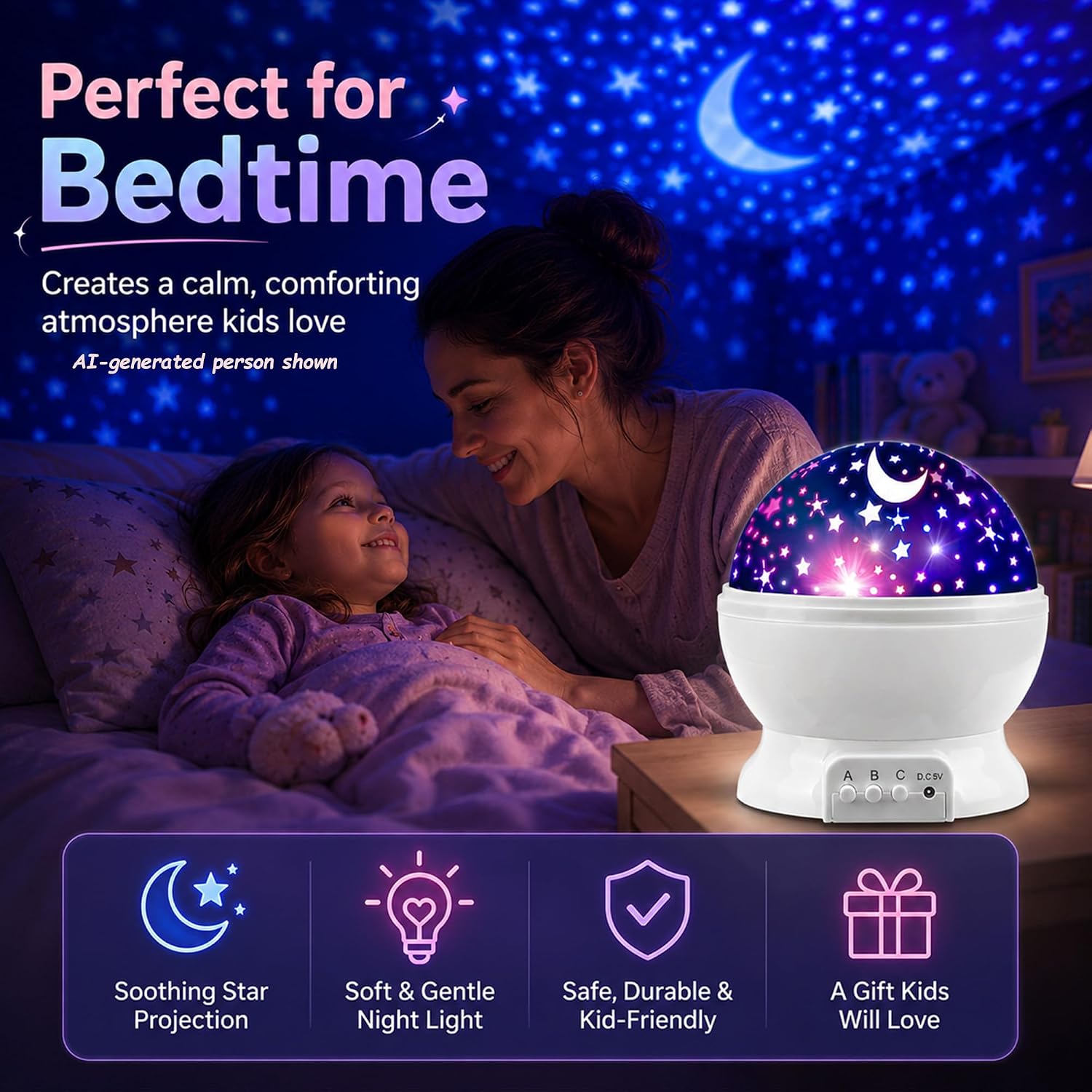 Thumbnail 1 de MOKOQI Star Projector Night Light White