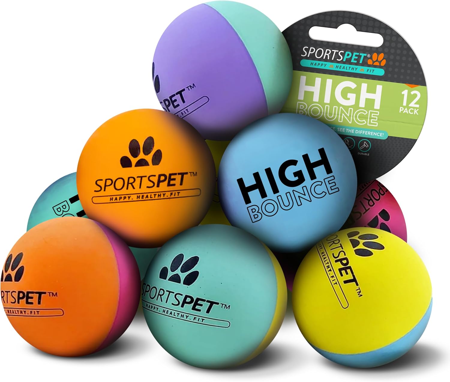 Detalle de SPORTSPET High Bounce Dog Balls 60mm pack