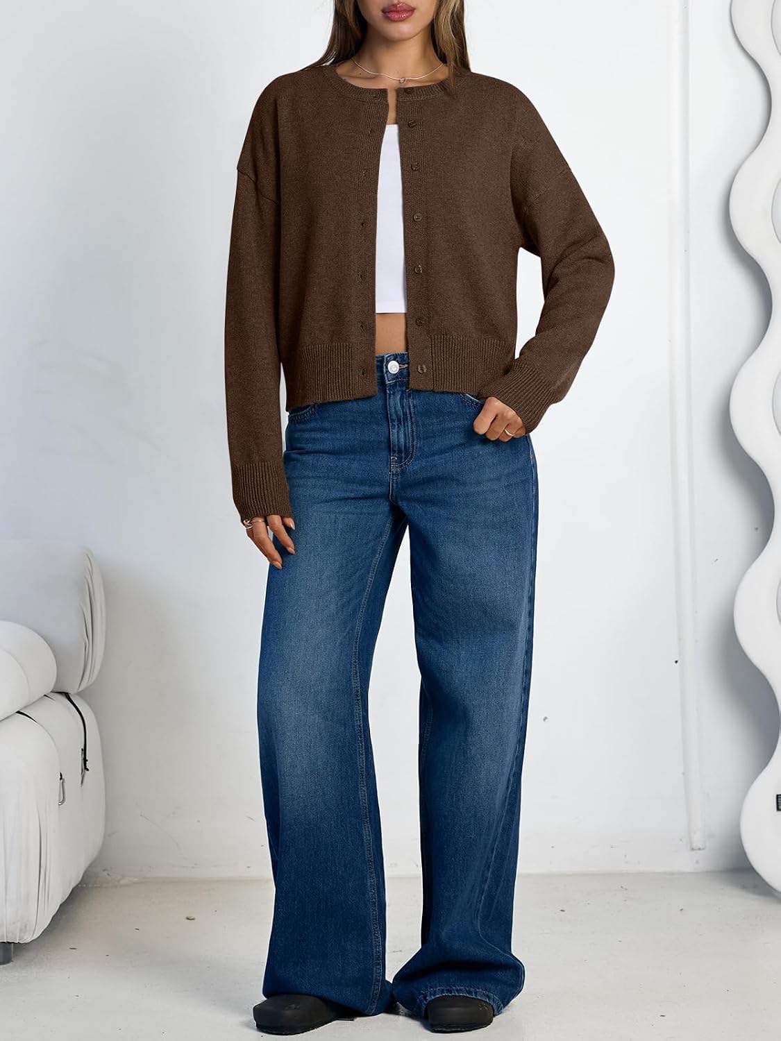 Detalle 2 de LILLUSORY Women's Cropped Cardigan