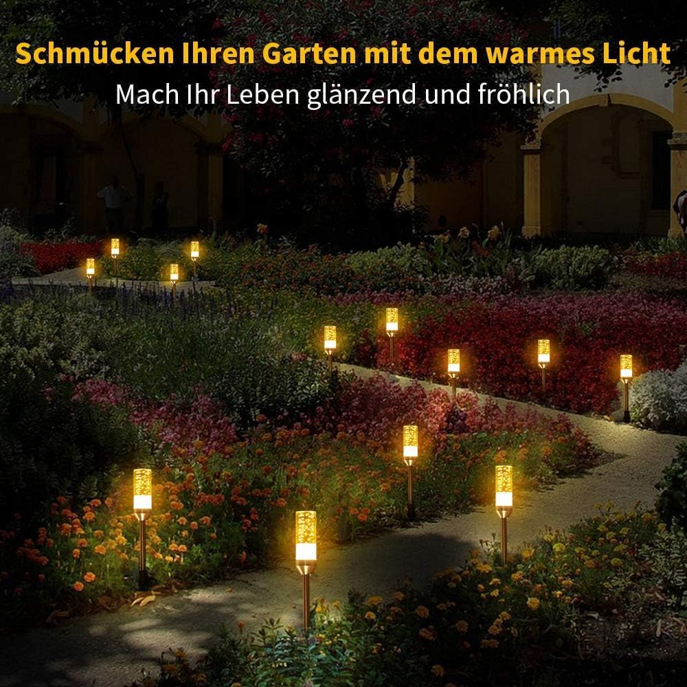 Thumbnail 1 de ECOWHO 6er Set Warmweiß LED Gartenbeleuchtung mit Erdspieß IP65 – wetterfeste Gartenstrahler, Erweiterbar