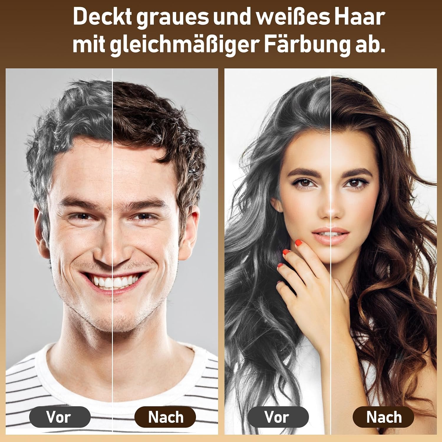 Detalle 2 de 500ML Haarfarbe Dunkelbraun 3 in 1