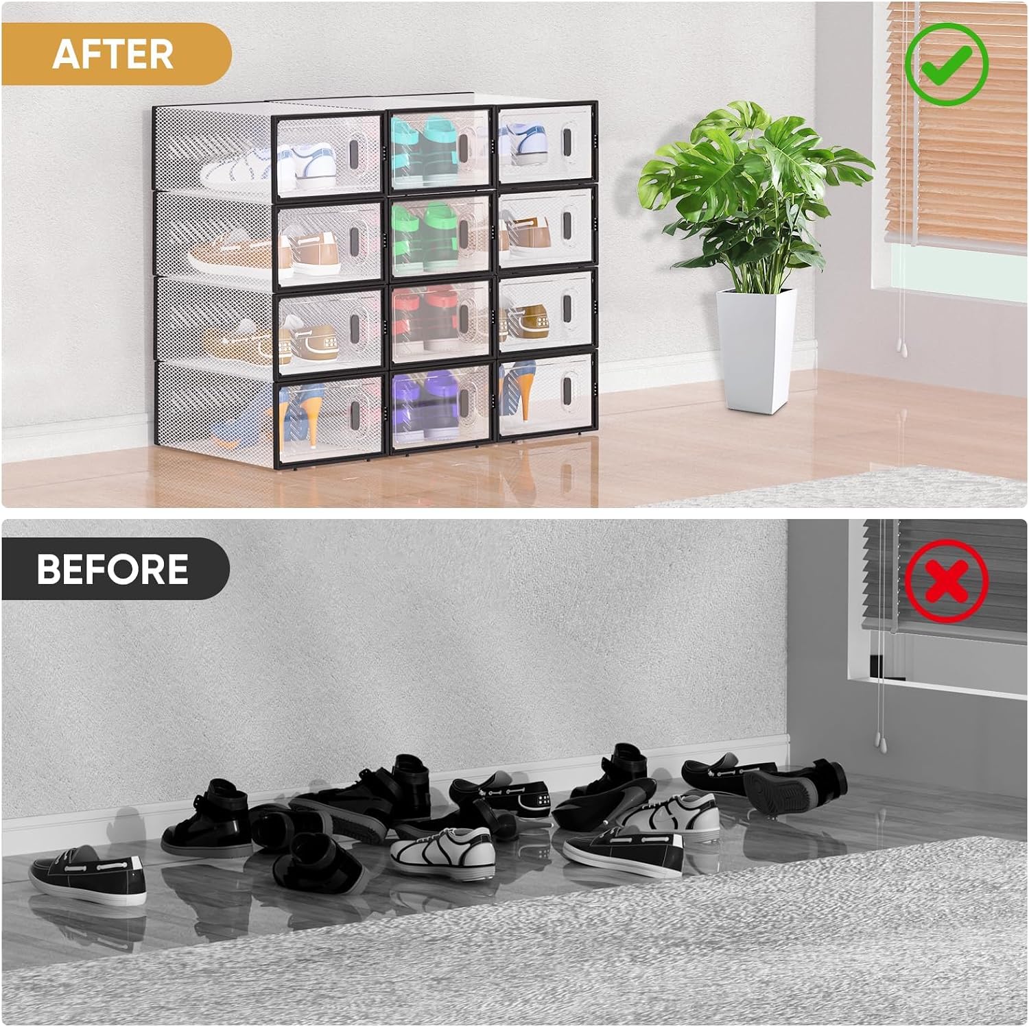 Thumbnail 6 de BALEINE 12-Pack Shoe Storage Boxes ⚙
