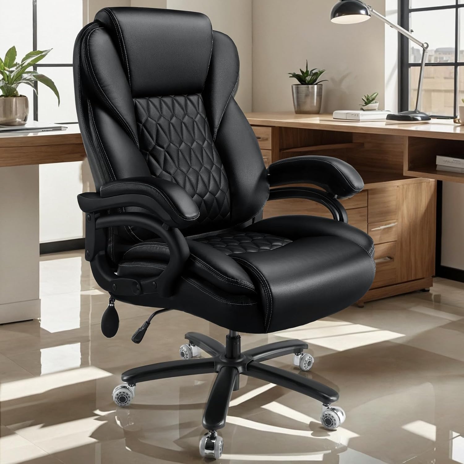 Detalle 2 de Famsway MT001 Big and Tall Office Chair, 600 lb Capacity, Pocket Spring Cushion