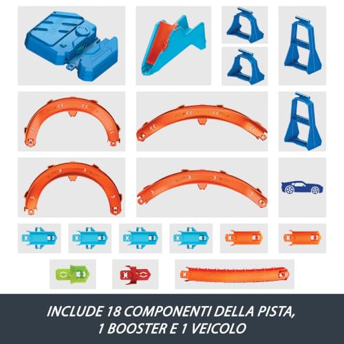 Detalle de Hot Wheels Track Creator Boosted Jump Speedway: set completo e la macchina 1:64
