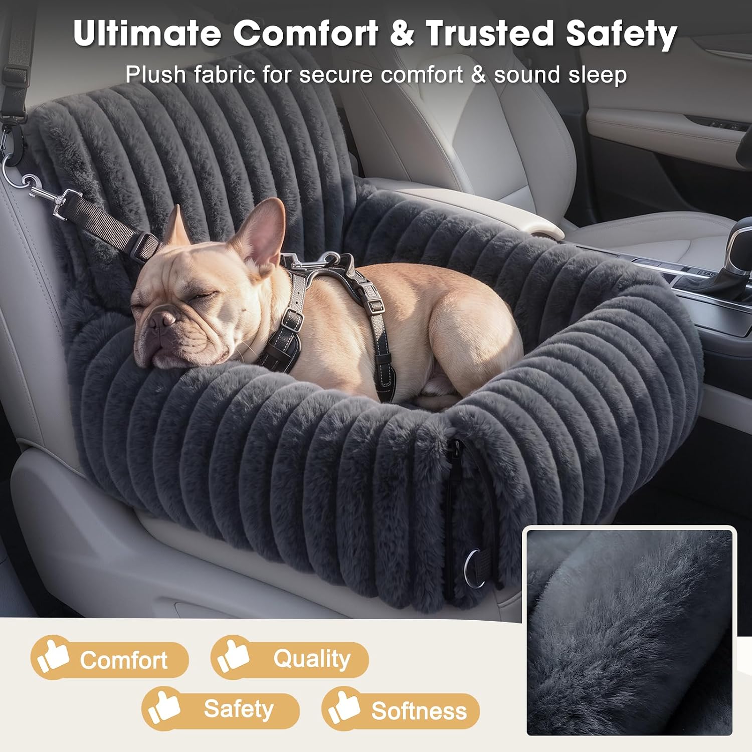 Detalle 2 de MIXJOY Dog Car Seat 20 cm booster for small dogs