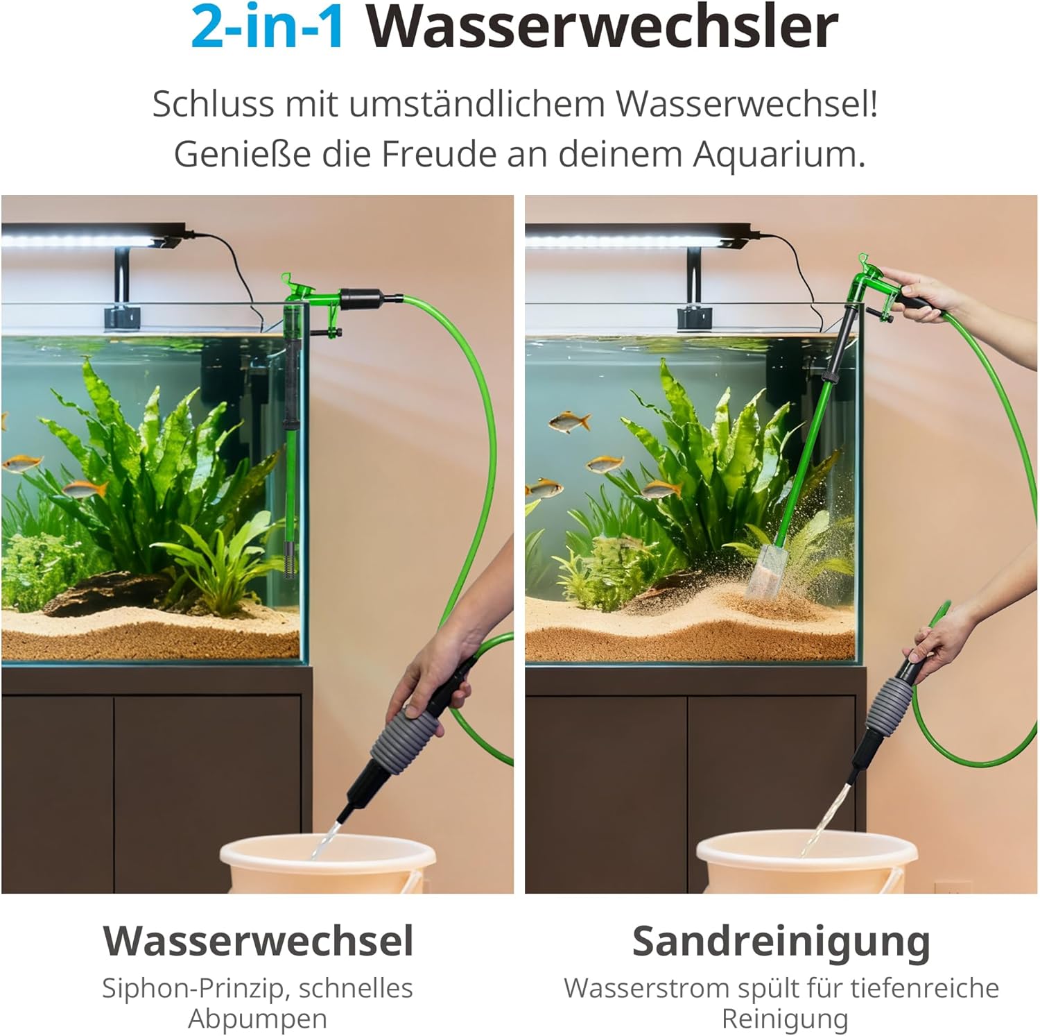 Detalle 2 de NICREW Aquarium Wasserwechsler 155 cm 🐠